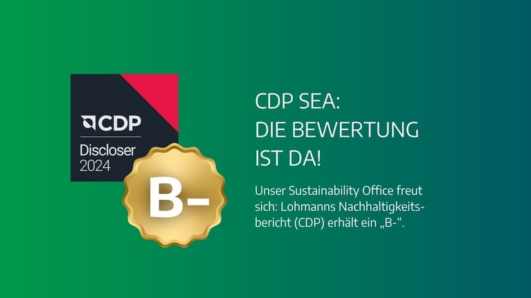 Große Freude: Lohmann erreicht gute Nachhaltigkeits-Bewertung im CDP-Rating!