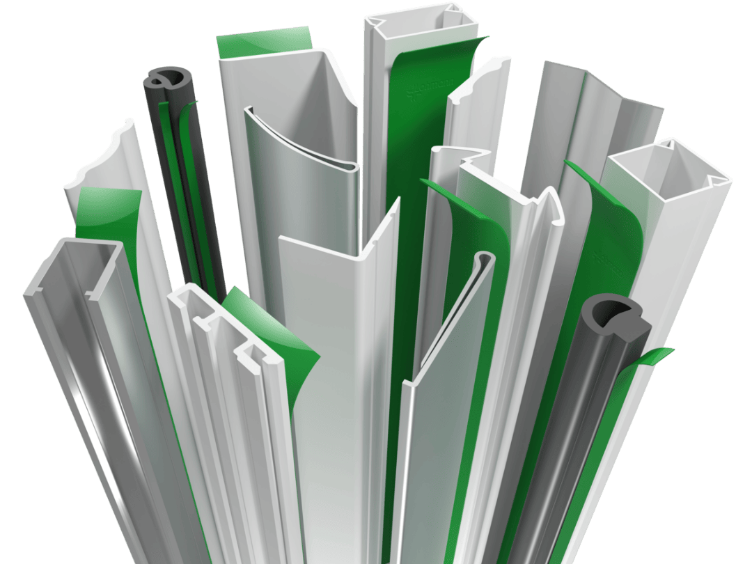 Window-profiles-green-grey-liner